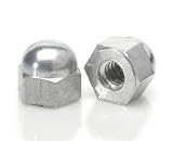 Aluminum 2024-T4 Acorn Cap Nut 10-32, Hex Size 3/8", Class 2B Thread, Bright Finish (Pack of 10)