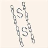 Bliss Hammocks HA-504 2 Pc 18 Inch Chains and 2 Pc S Hooks