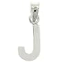 Initial "J" Pendant Sterling Silver Smooth & Engravable