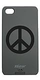 Coveroo Peace Sign on XGear Case for iPhone 4 (Black) (Fits AT&T iPhone)