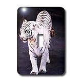 Tigers - White Tiger - Light Switch Covers - single toggle switch