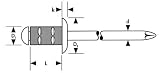 Eigenschaften   / Mehrber.-Niet Alu Stand. Flachrdk. 4,8x15mm Gesipa