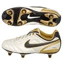 Nike Tiempo Natural II Soft Ground Football Boots - Pearl/Metallic Gold/Cinder - Kids