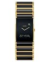Rado Watches Rado Integral Chronograph Black Tone Ceramic with Gold Trim Men's Watch