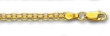 14K Yellow Gold Bizmark Anklet -- 3.7mm wide, 10