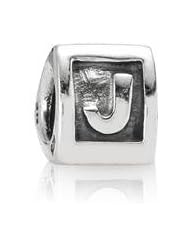 Genuine PANDORA Sterling Silver Alpha J Charm 790323J