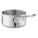 All Clad 42006 Stainless Steel Tri-Ply Bonded Dishwasher Safe 0.5-Quart Butter Warmer Cookware, Silver