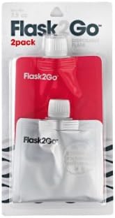 Flask2Go - Pocket Flask 8oz (2pack) - No Metal Parts!