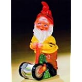 Zwerg mit Rasenmäher, 48cm groß