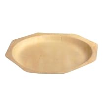 Packnwood "Scandinavia" Octagon Wooden Plate, 10.2" Diameter x 0.87" Height (20 Packs of 10)