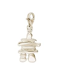 Rembrandt Charms Inukshuk Charm with Lobster Clasp