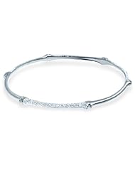Alex Woo "Zhuli" Diamond and 14k White Gold Bangle