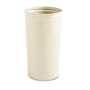 United Receptacle Fire-Safe Waste Receptacle, Round, Steel, 20gal, Almond