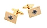 Gold and rhodium plated "Ace" cards cufflinks with presentation box by For the Cuff