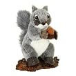 Plush Gray Squirrel with Acorn 9" High