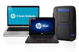 17 Notebook Student Bundle: HP G72-250us Notebook PC, HP Mini 110-3030nr Notebook Pc, Hp 10.2 Blue