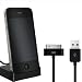 Iprotect ORIGINAL iPhone 4 / 4S Dockingstation schwarz inkl. USB HIGHSPEED Datenkabel mit Line OUT in schwarz Ladestation Basisstation Cradle