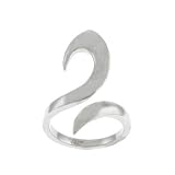 Sculpted Ribbon Bypass Ring Stainless Steel