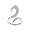 Sculpted Ribbon Bypass Ring Stainless Steel Size 6