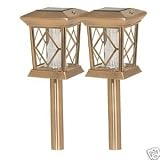 ABC Products - Manor House ~ 2-Pk - Outdoor Solar Powered Lantern Lights (High Output Super Bright LED Lights)
