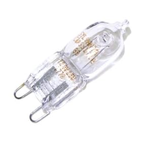 25 Watt Halogen G9 Base Light Bulb G9 Base (Hollow Pin) 130 Volt Long Life 25W JCD Type...
