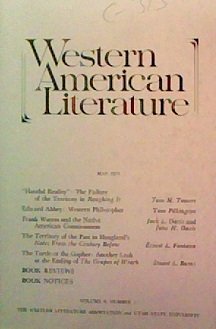 Western American Literature, (May, 1974), Vol. IX, No. 1