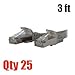 Cat5e Molded Network Patch Cable - Gray (3 Feet) - 25 PACK