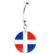Dominican Republic Flag Belly Ring
