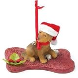 Christmas Puppy With Bone Ornament