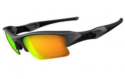 Oakley Sonnenbrille Flak Jacket XLJ Dark Grey/Fire Iridium Polarized