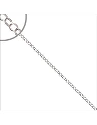 14k White Gold, Tiffany Rolo Cable Link Chain Necklace 2mm Wide