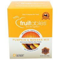 Fruitables All-Natural Pumpkin & Banana Dog Treat, 1.14oz pouch (Pack of 6)