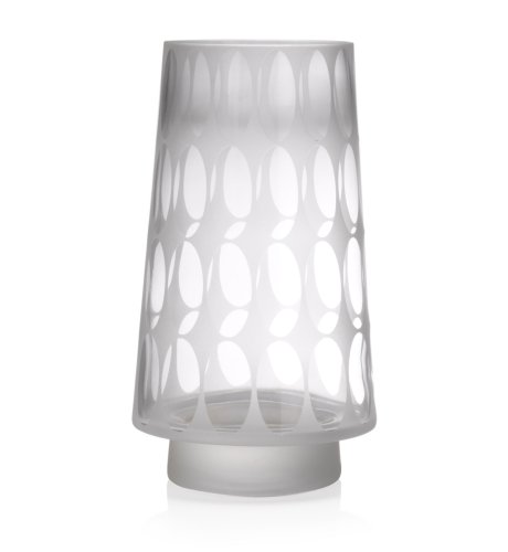 Frosted Oval Hurricane Glass Holder