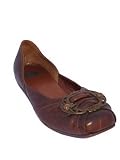 MERE Buckle Jewel Flat Shoes in Brown