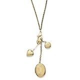 1928 Brass-tone Multi Locket Charm 24 Inch Necklace
