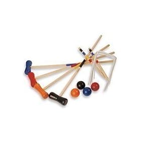 Click here to buy Kids Croquet Set High Quality Wooden Lawn Family Game Outdoor by TMK.