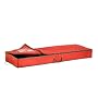 Honey-Can-Do SFT-01598 Wrapping Paper and Bow Storage Organizer, Holiday Red