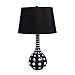 Search : Cher Black And White Table Lamp And Black Hard Back Shade