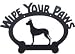 Wipe Your Paws Sign - Great Dane