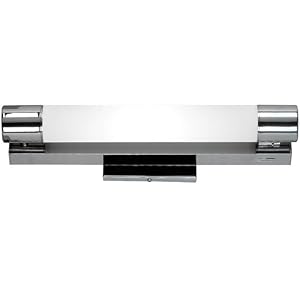 Kenroy Home 90827CH Tubo 1-Light Vanity with Opal Acrylic Diffuser Shade, Chrome, Medium by Kenroy Home
