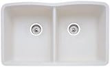 Blanco BL440186 BlancoDiamond Equal Double Bowl, Biscuit Blanco BL440186 BlancoDiamond Equal Double Bowl, Biscuit