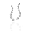 10K White Gold 0.15 ct. Diamond "Journey of Love" Curve Earrings