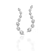 10K White Gold 0.15 ct. Diamond "Journey of Love" Curve Earrings