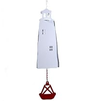 Sentinel Lighthouse Steel Wind Bell with Red Buoy Wind Catcher