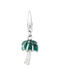 Sterling silver and Enamel PALM TREE (Charm)