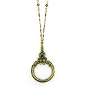 Ornate Magnifying Glass Brass Tone