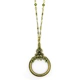 Ornate Magnifying Glass Brass Tone