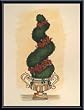 Art Poster Metal Framed Print - Holiday Topiary I - Artist: Tara Friel- Poster Size: 18 X 14
