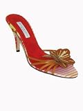 HOLLYWOULD Vita Leather Flower Sandal in Fuscia