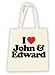 I Love John & Edward Tote Bag Cream X Factor Favourites